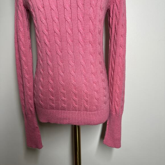 GAP Pink Cable Knit Sweater Women’s Medium | Crewneck Pullover Angora - Picture 5 of 7